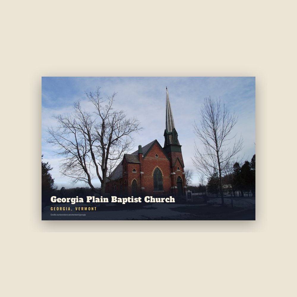 Georgia Georgia Plain Baptist Church Postcard