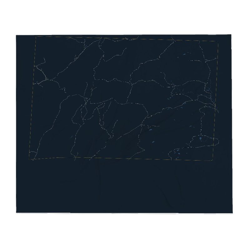 Glastenbury Street Map Throw Blanket