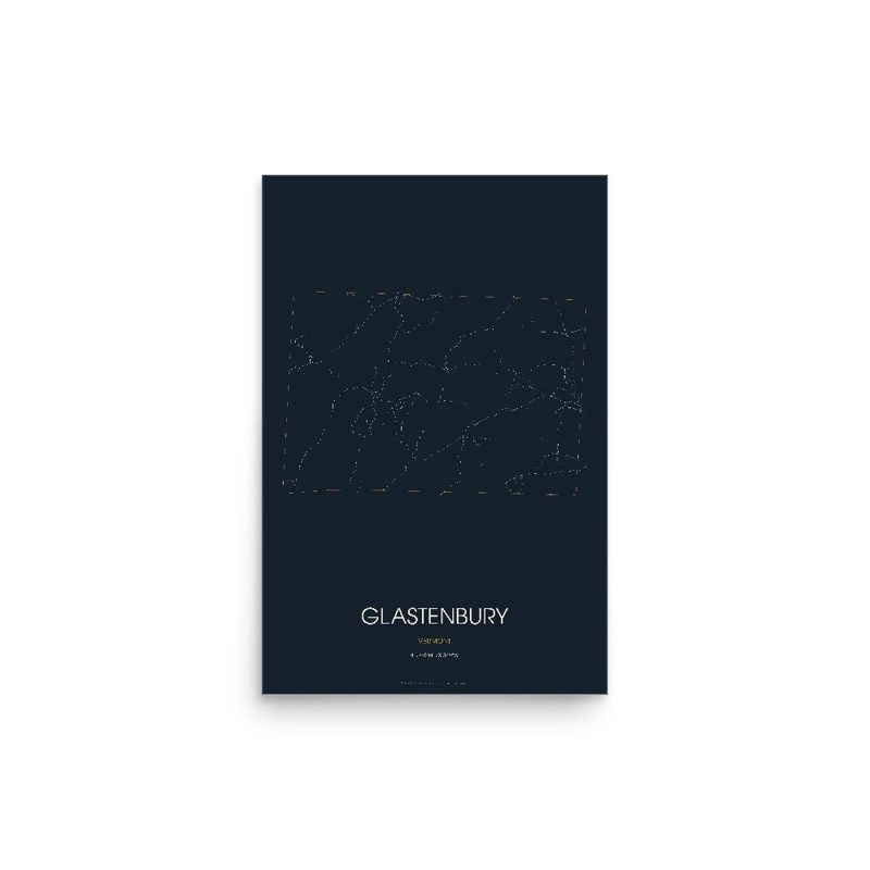 Glastenbury Street Map Poster · Midnight