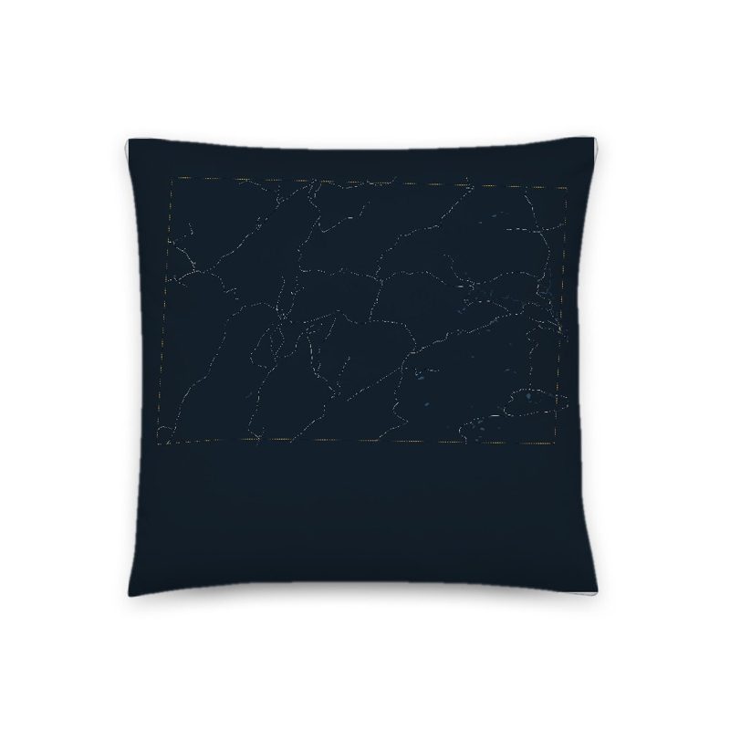 Glastenbury Map Throw Pillow