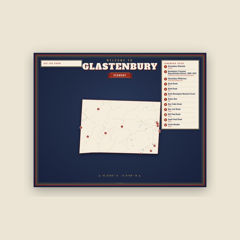 Glastenbury Map Placemat