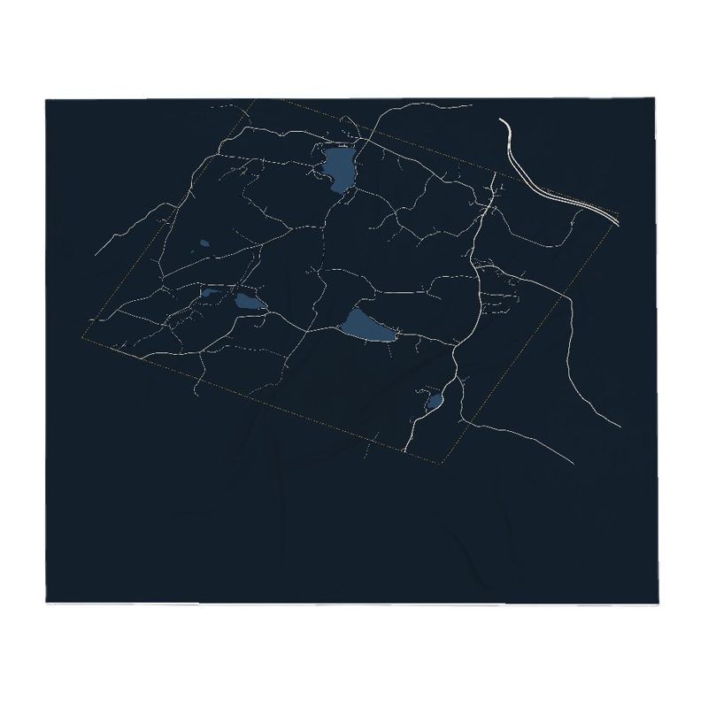 Glover Street Map Throw Blanket