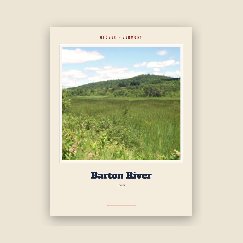 Glover Barton River Landmark Print