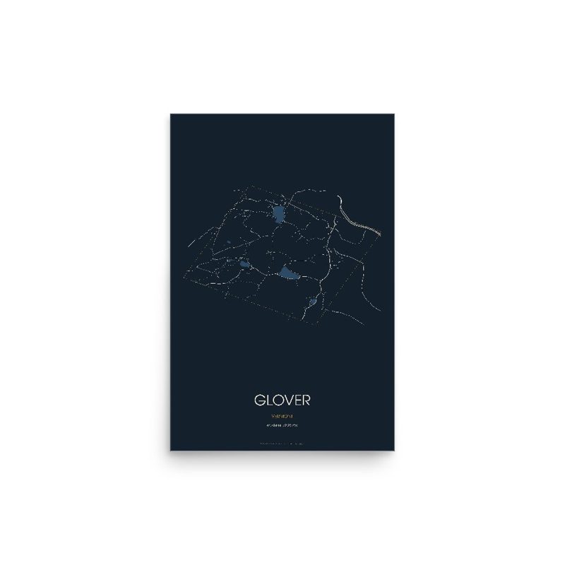 Glover Street Map Poster · Midnight