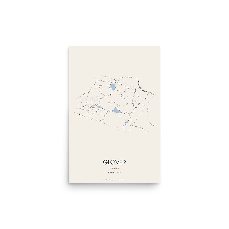 Glover Street Map Poster · Linen