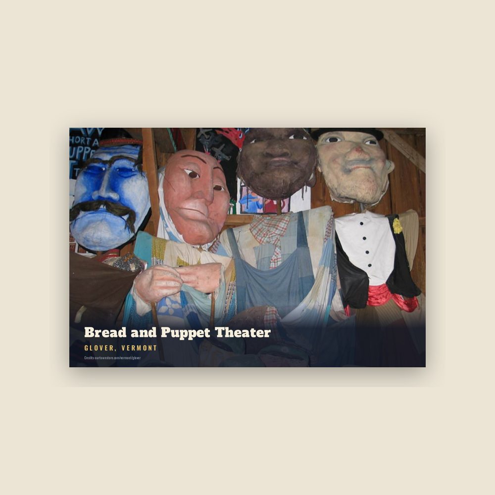 Glover Bread and Puppet Theater Postcard