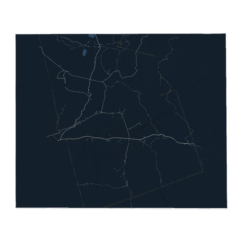 Goshen Street Map Throw Blanket