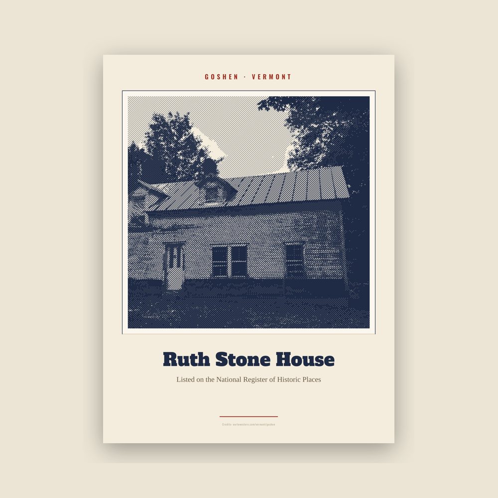 Goshen Ruth Stone House Landmark Print