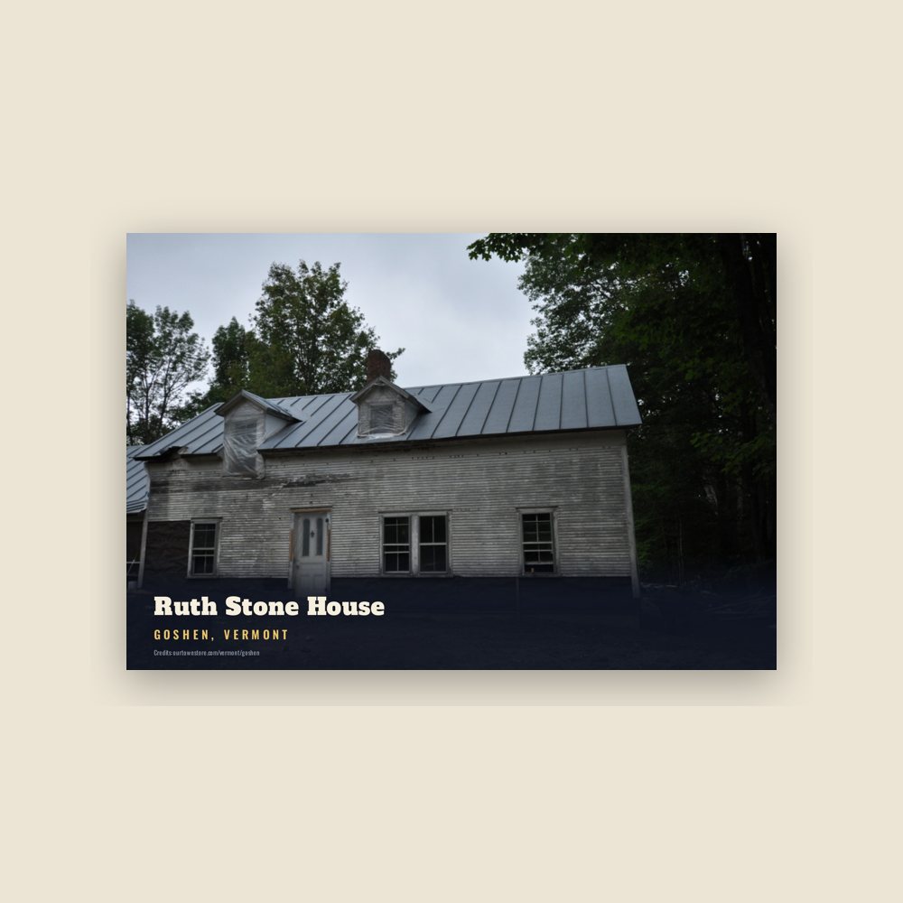 Goshen Ruth Stone House Postcard