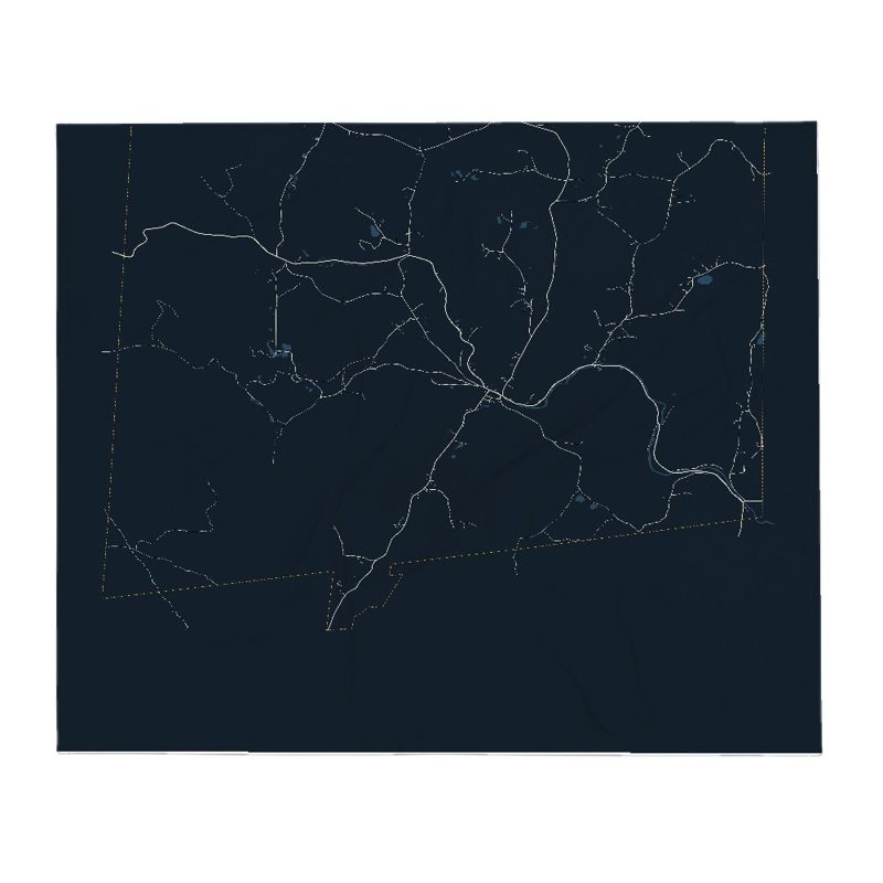 Grafton Street Map Throw Blanket