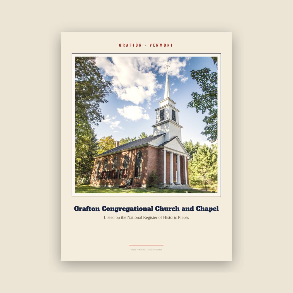 Grafton Grafton Congregational Church and Chapel Landmark Print