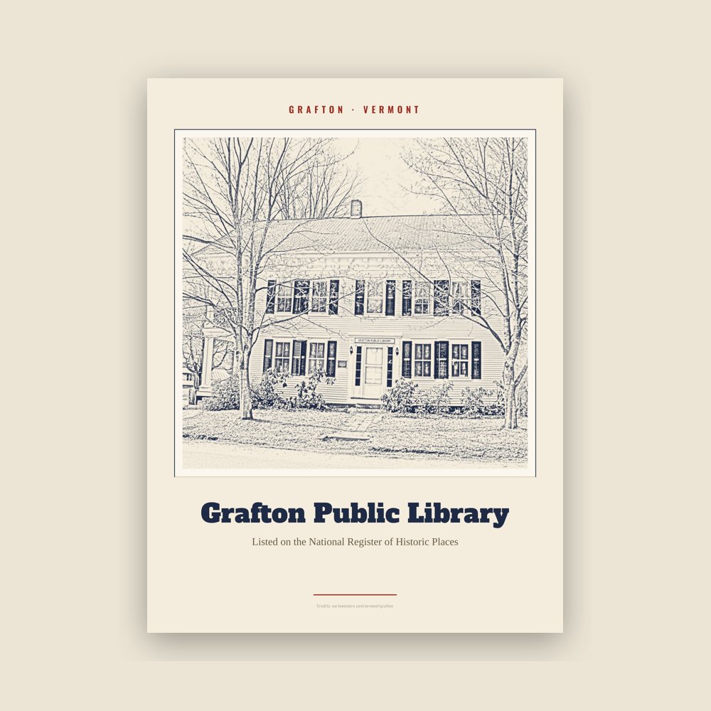 Grafton Grafton Public Library Landmark Print