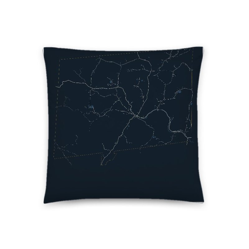Grafton Map Throw Pillow