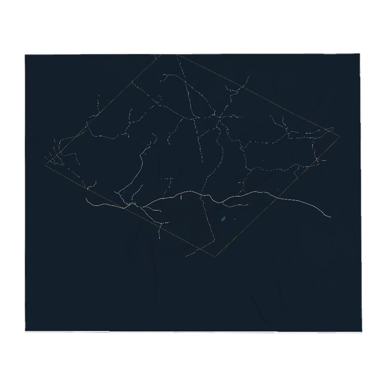 Granby Street Map Throw Blanket