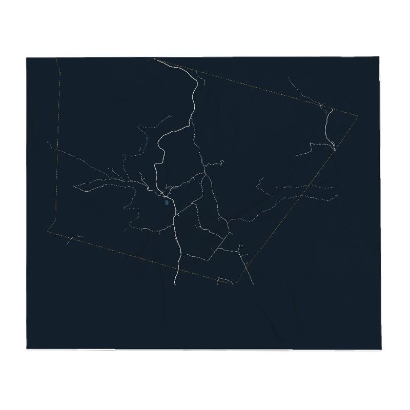 Granville Street Map Throw Blanket