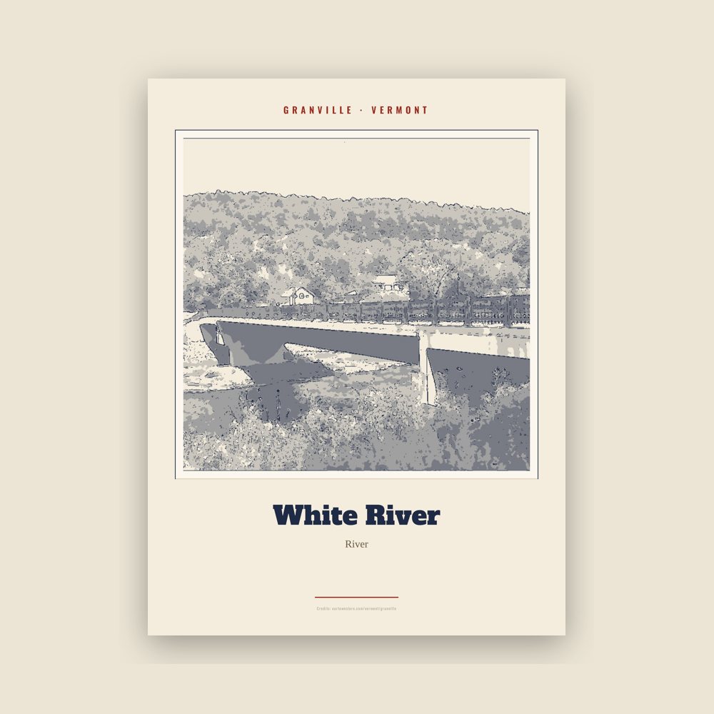 Granville White River Landmark Print