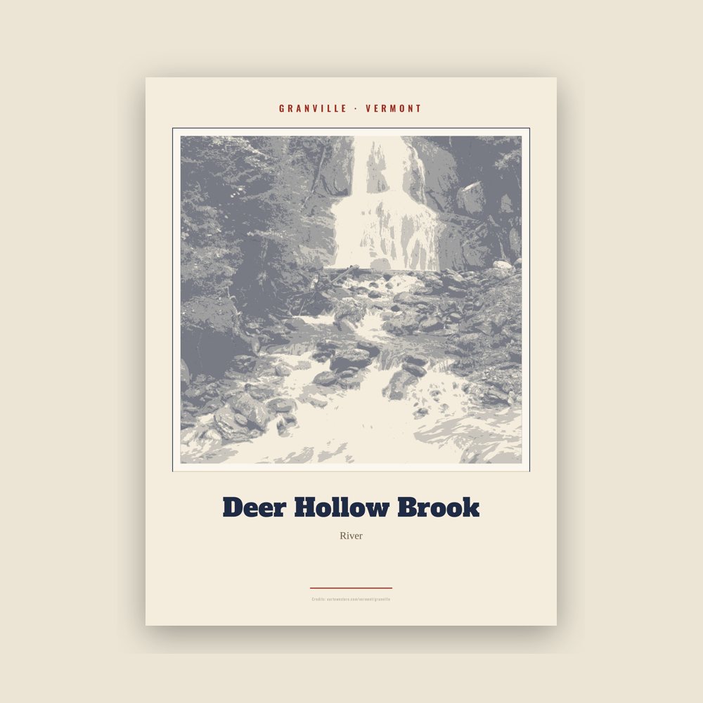 Granville Deer Hollow Brook Landmark Print
