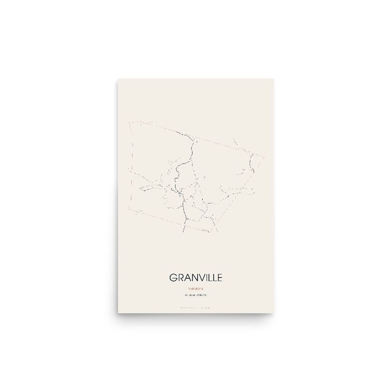 Granville Street Map Poster · Linen