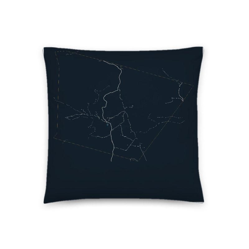Granville Map Throw Pillow