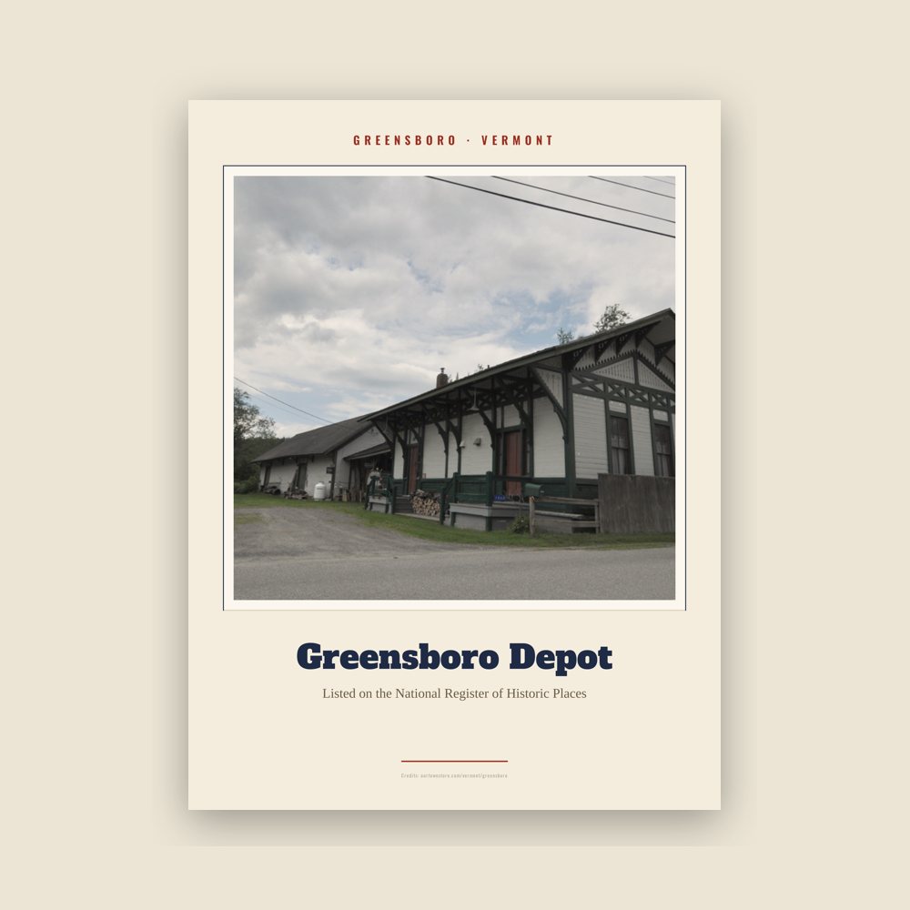 Greensboro Greensboro Depot Landmark Print