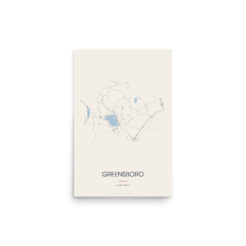 Greensboro Street Map Poster · Linen