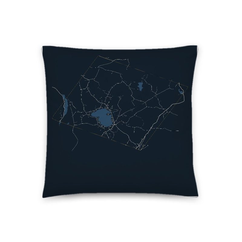 Greensboro Map Throw Pillow