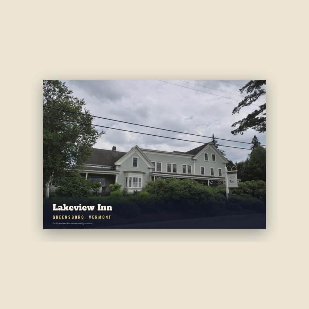 Greensboro Lakeview Inn Postcard