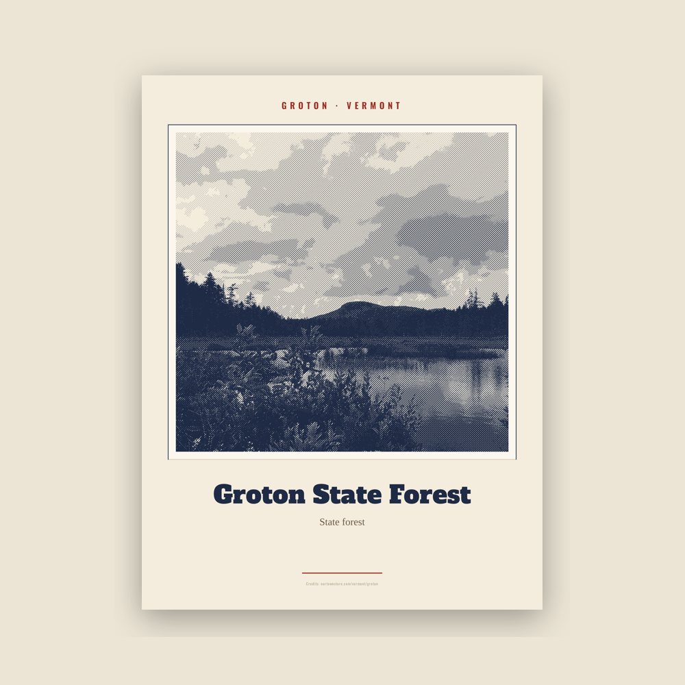 Groton Groton State Forest Landmark Print