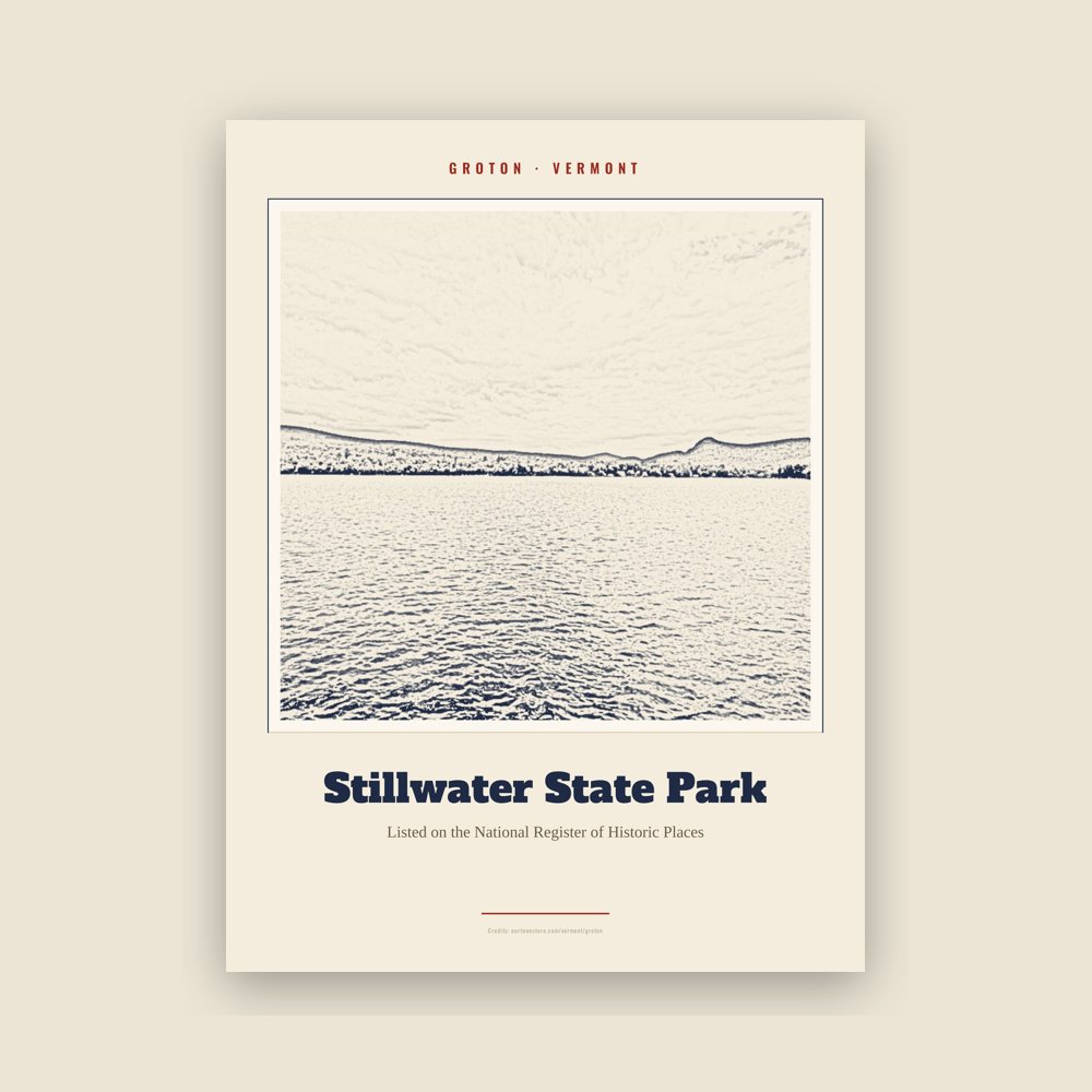 Groton Stillwater State Park Landmark Print