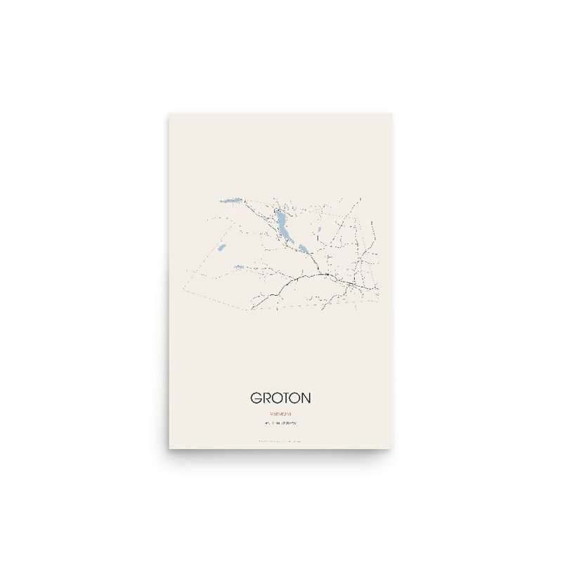 Groton Street Map Poster · Linen
