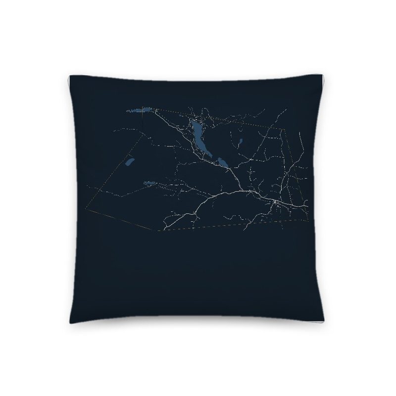 Groton Map Throw Pillow