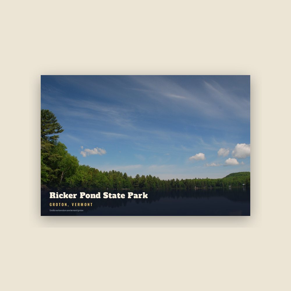Groton Ricker Pond State Park Postcard