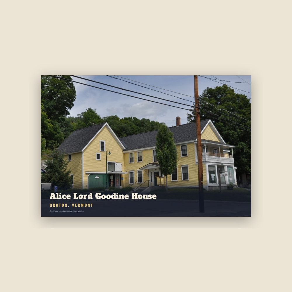 Groton Alice Lord Goodine House Postcard