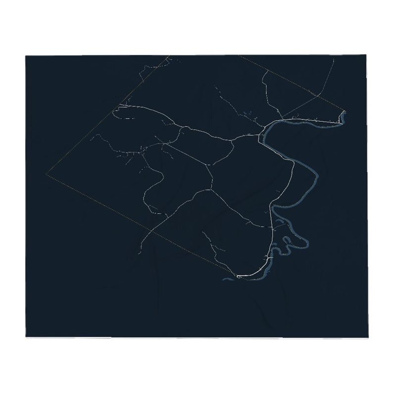 Guildhall Street Map Throw Blanket