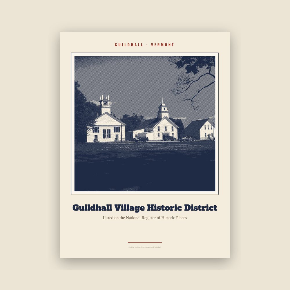Guildhall Guildhall Village Historic District Landmark Print