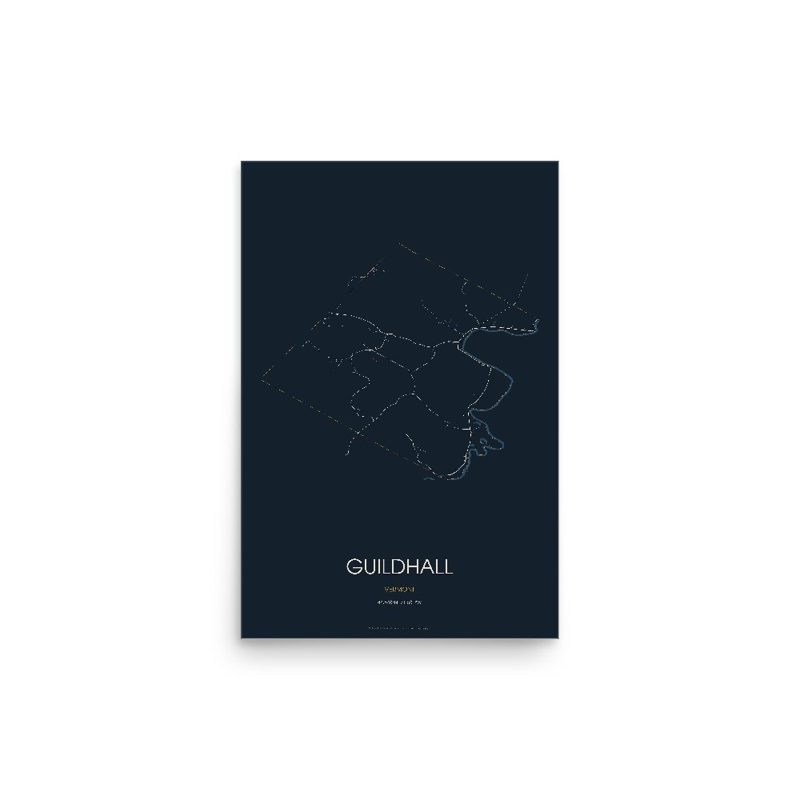 Guildhall Street Map Poster · Midnight