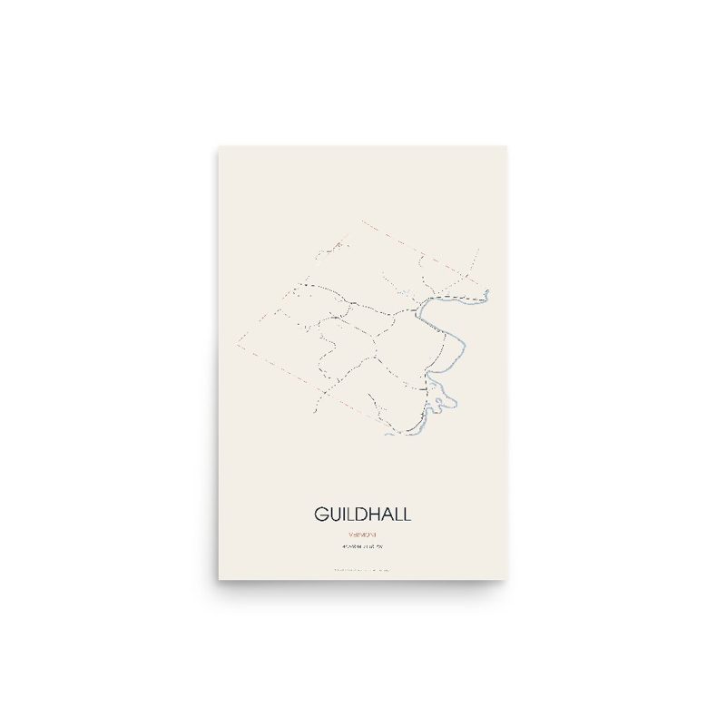 Guildhall Street Map Poster · Linen