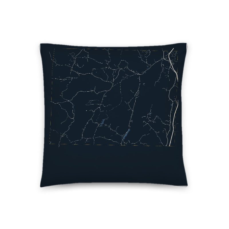 Guilford Map Throw Pillow