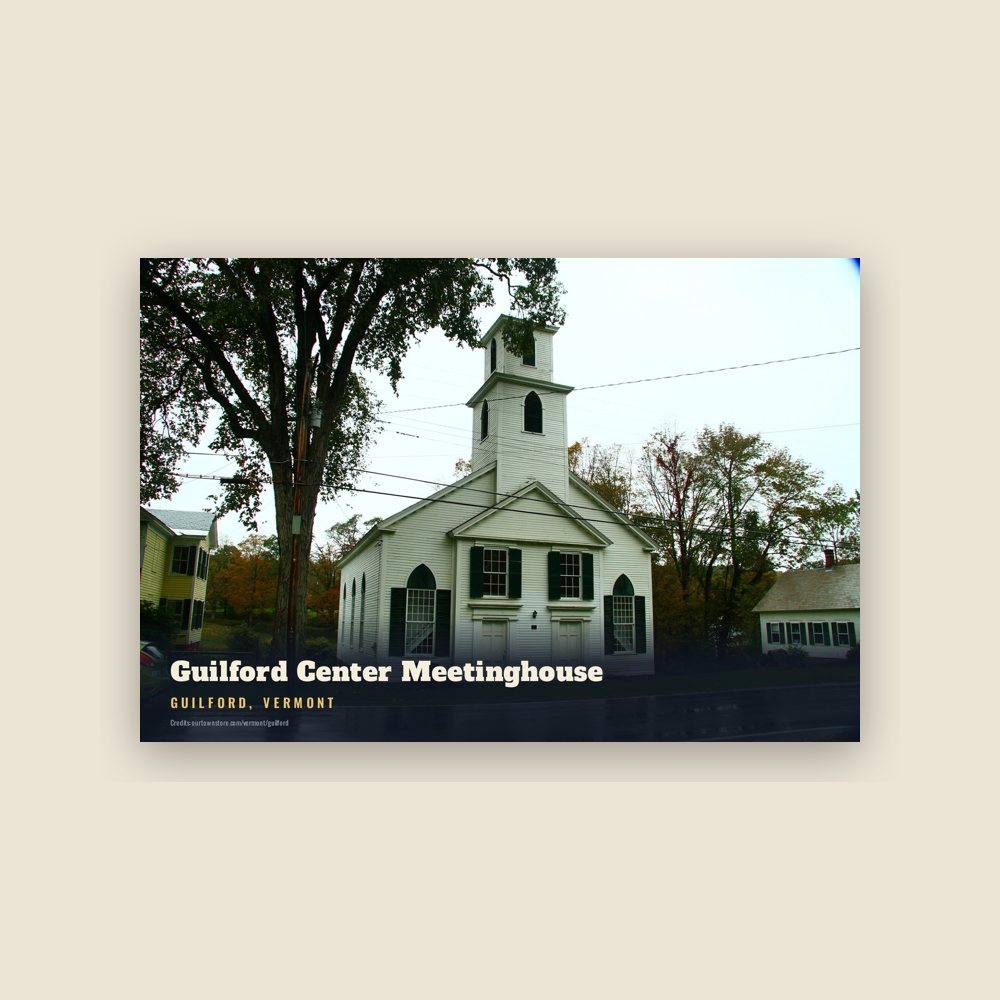 Guilford Guilford Center Meetinghouse Postcard