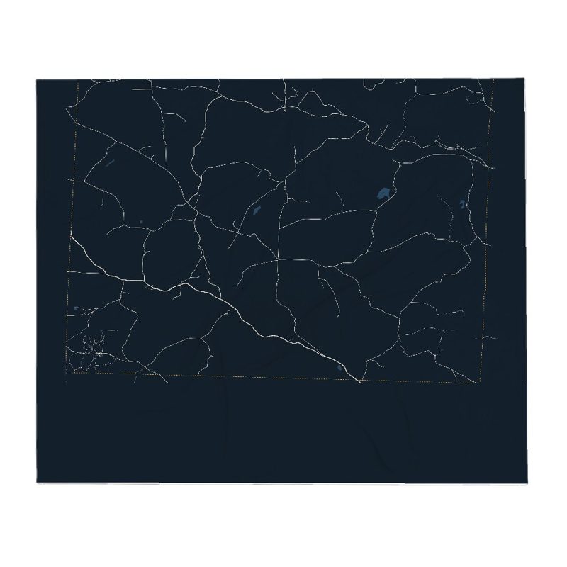 Halifax Street Map Throw Blanket