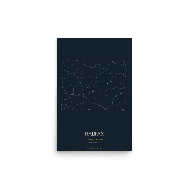 Halifax Street Map Poster · Midnight