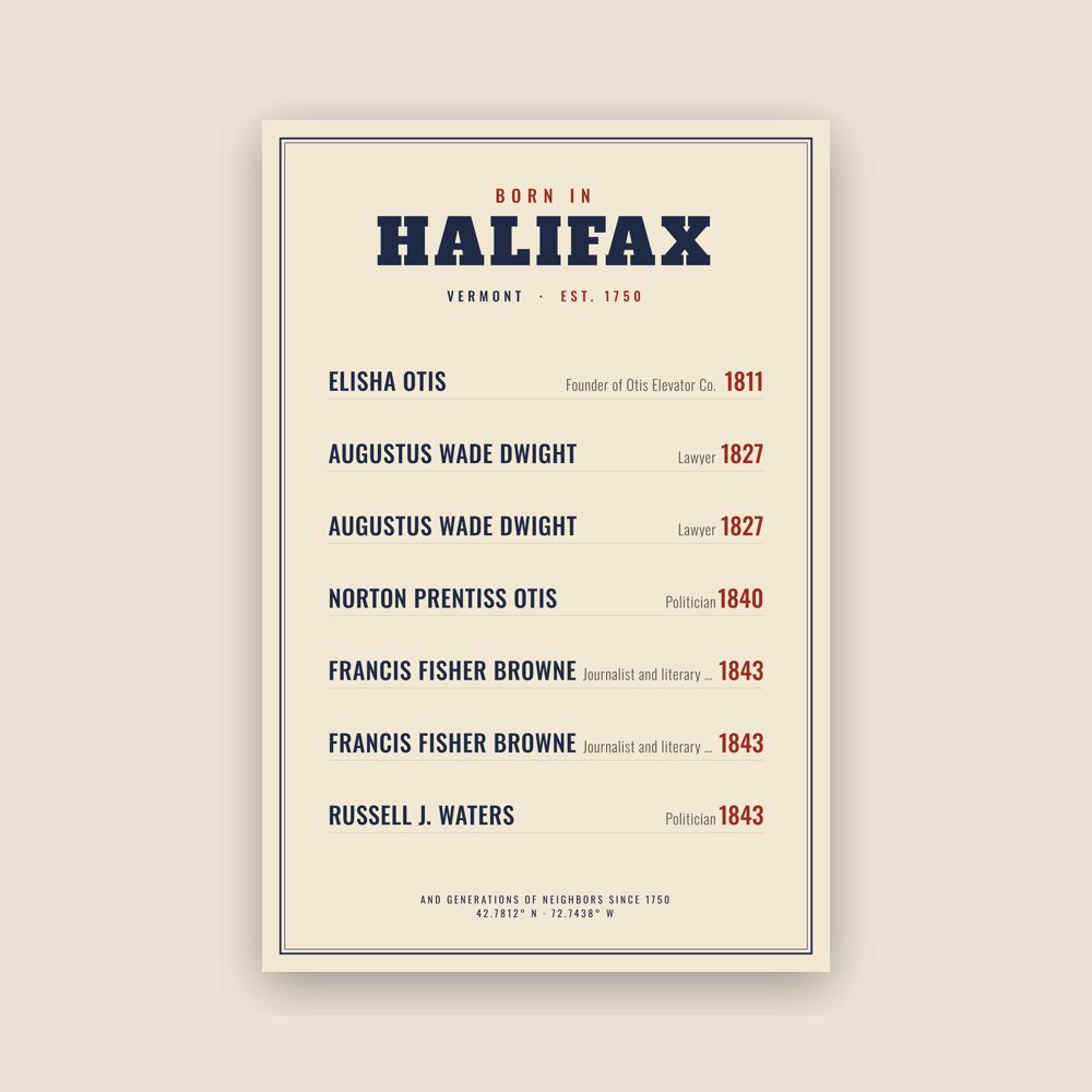 Halifax “Born In” Poster