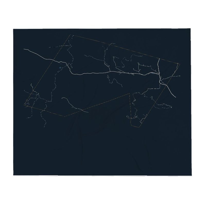 Hancock Street Map Throw Blanket