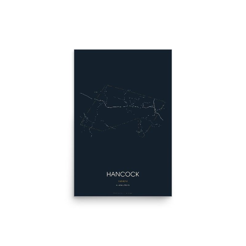 Hancock Street Map Poster · Midnight
