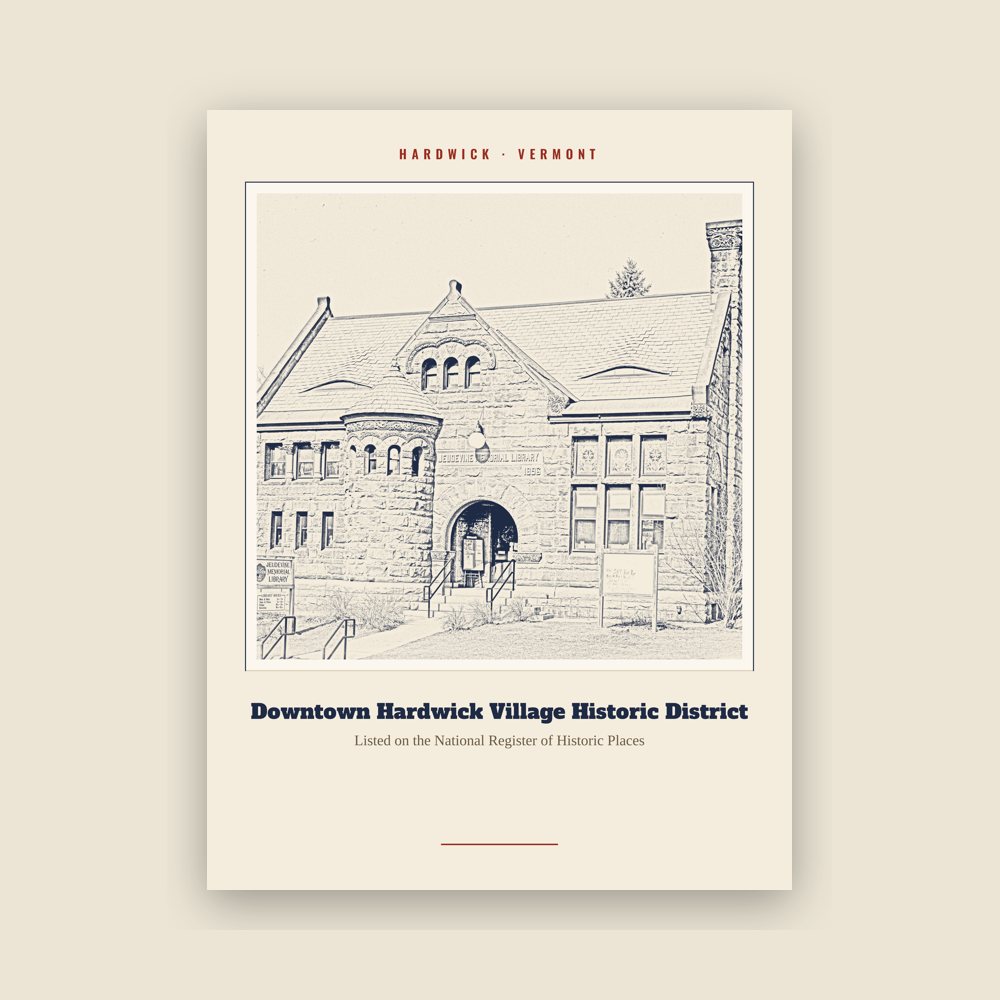 Hardwick Downtown Hardwick Village Historic District Landmark Print