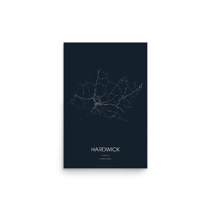 Hardwick Street Map Poster · Midnight