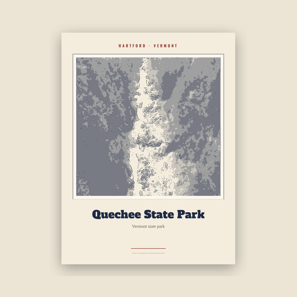 Hartford Quechee State Park Landmark Print