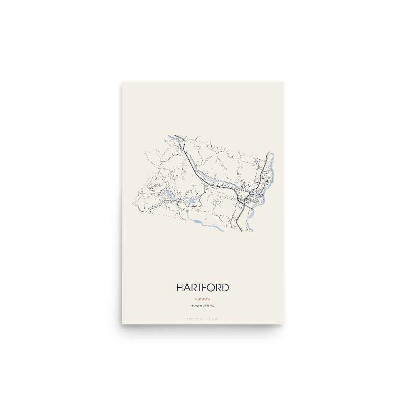 Hartford Street Map Poster · Linen