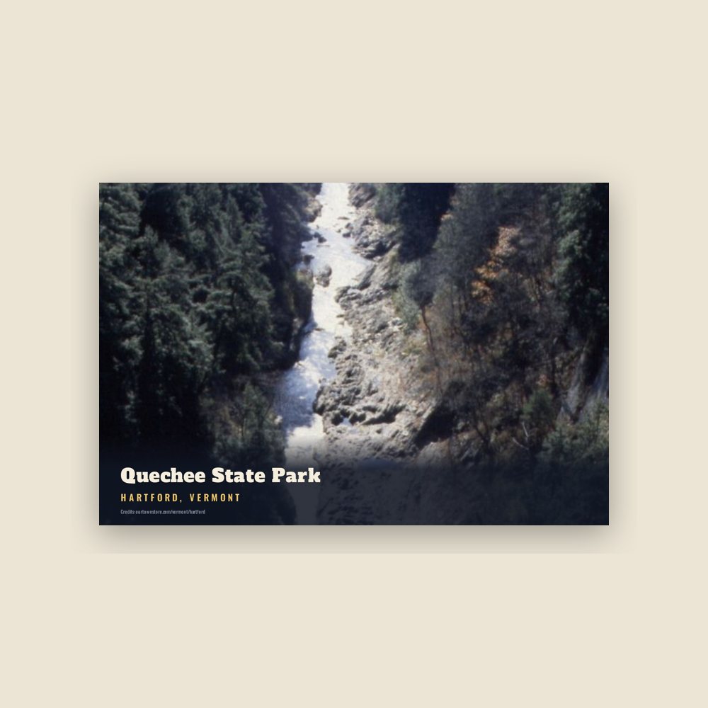 Hartford Quechee State Park Postcard