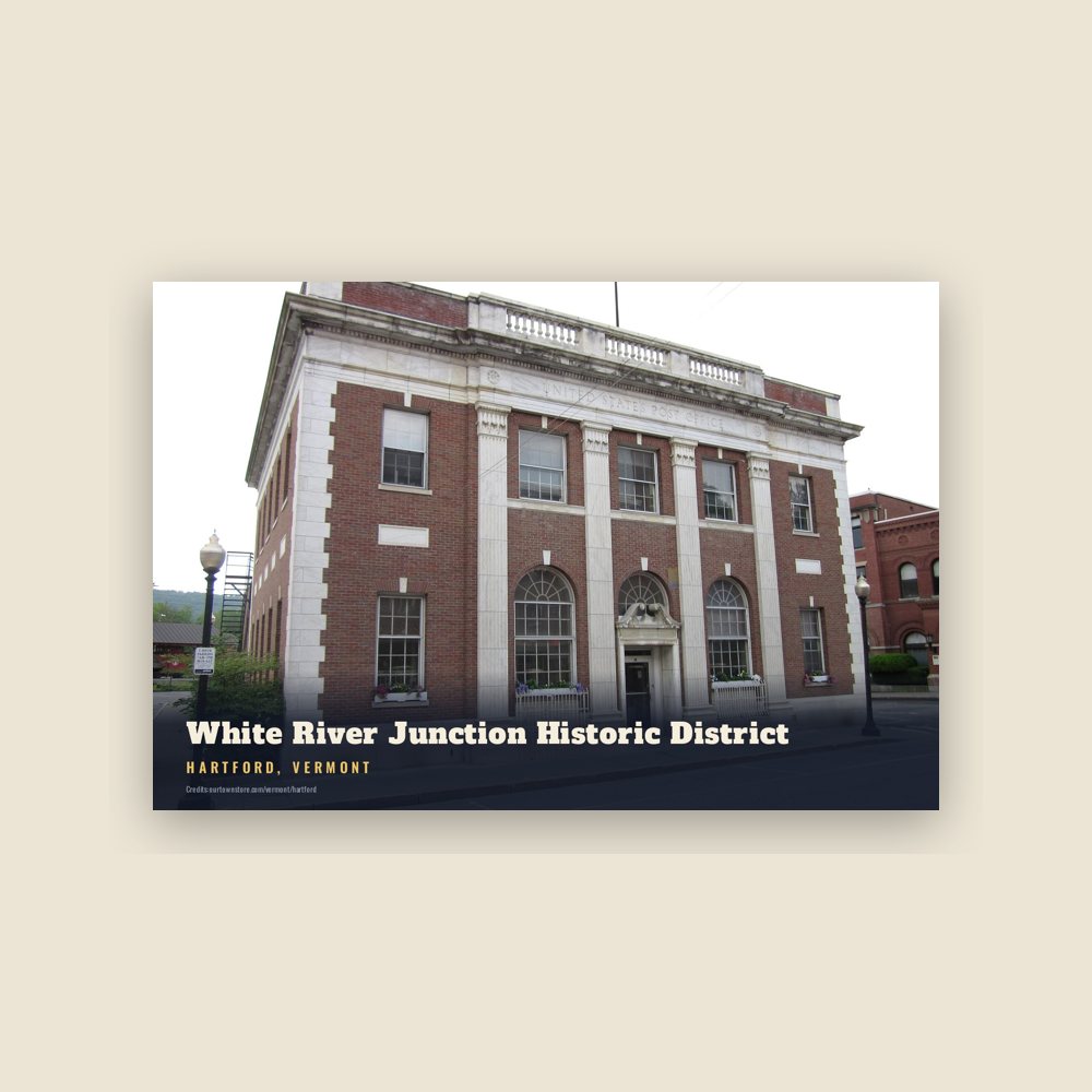 Hartford White River Junction Historic District Postcard